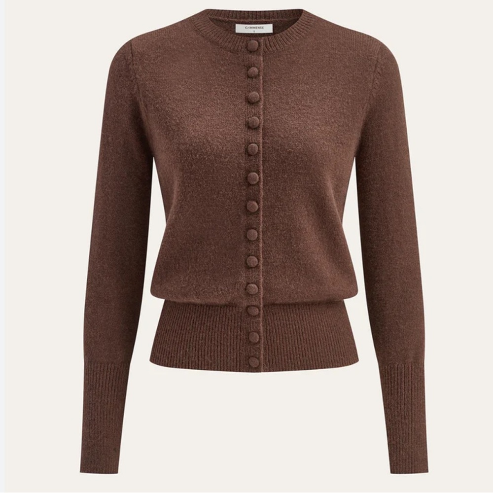 Commense Crew Neck Button-Front Knit Cardigan new… - image 2